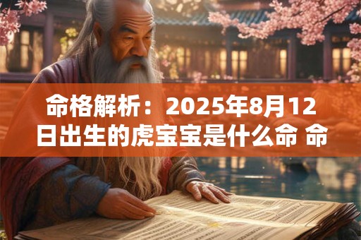 命格解析：2025年8月12日出生的虎宝宝是什么命 命运好吗