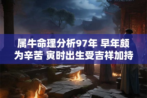 属牛命理分析97年 早年颇为辛苦 寅时出生受吉祥加持