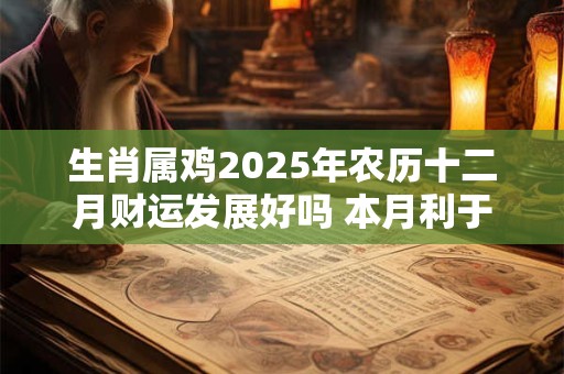 生肖属鸡2025年农历十二月财运发展好吗 本月利于项目合作