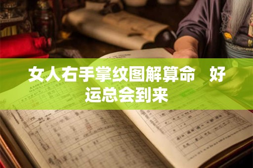 女人右手掌纹图解算命   好运总会到来
