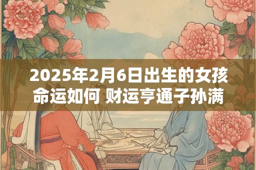 2025年2月6日出生的女孩命运如何 财运亨通子孙满堂