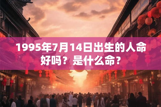 1995年7月14日出生的人命好吗？是什么命？