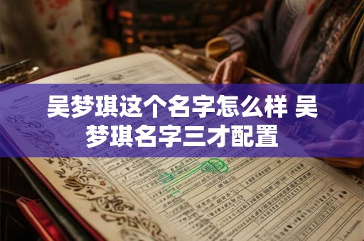 吴梦琪这个名字怎么样 吴梦琪名字三才配置