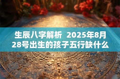 生辰八字解析  2025年8月28号出生的孩子五行缺什么