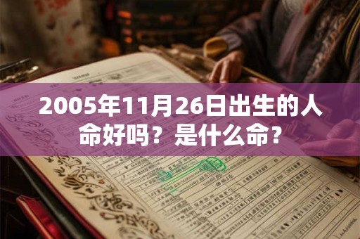 2005年11月26日出生的人命好吗？是什么命？