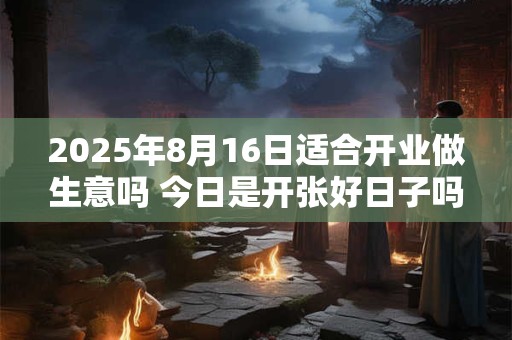 2025年8月16日适合开业做生意吗 今日是开张好日子吗