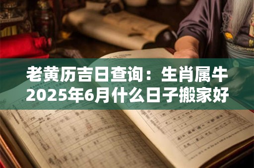 老黄历吉日查询：生肖属牛2025年6月什么日子搬家好