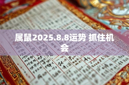 属鼠2025.8.8运势 抓住机会