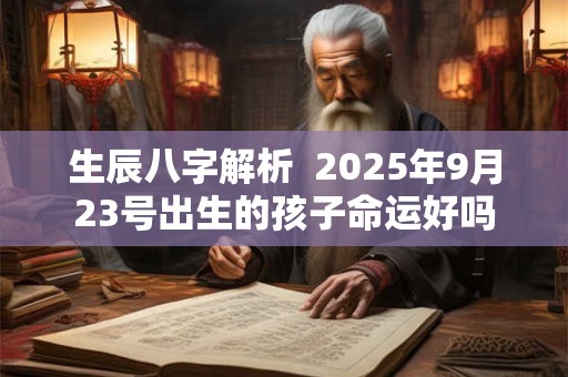 生辰八字解析  2025年9月23号出生的孩子命运好吗
