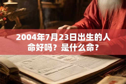 2004年7月23日出生的人命好吗？是什么命？