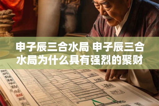 申子辰三合水局 申子辰三合水局为什么具有强烈的聚财能力