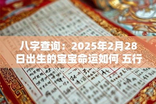 八字查询：2025年2月28日出生的宝宝命运如何 五行缺什么