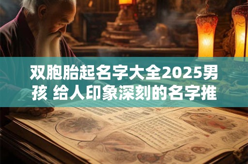 双胞胎起名字大全2025男孩 给人印象深刻的名字推荐