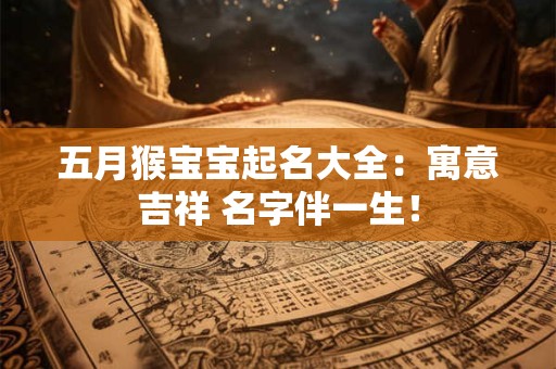 五月猴宝宝起名大全：寓意吉祥 名字伴一生！