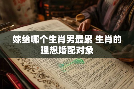 嫁给哪个生肖男最累 生肖的理想婚配对象 嫁给哪个生肖男最累 生肖的理想婚配对象