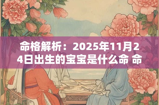 详细阅读:命格解析:2025年11月24日出生的宝宝是什么命 命运好吗 命格解析:2025年11月24日出生的宝宝是什么命 命运好吗