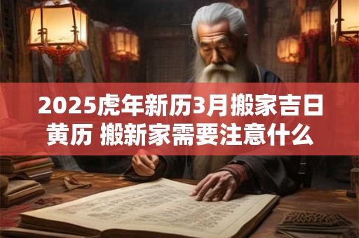 2025虎年新历3月搬家吉日黄历 搬新家需要注意什么？