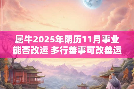 属牛2025年阴历11月事业能否改运 多行善事可改善运势
