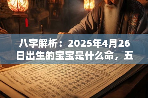 八字解析：2025年4月26日出生的宝宝是什么命，五行缺什么
