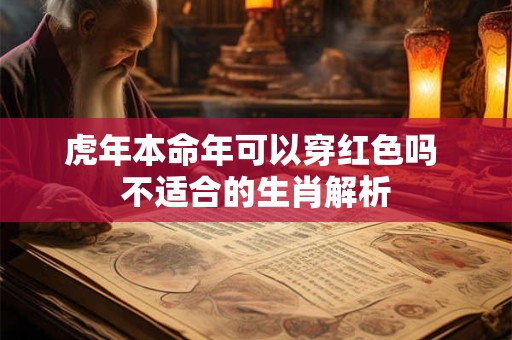 虎年本命年可以穿红色吗 不适合的生肖解析