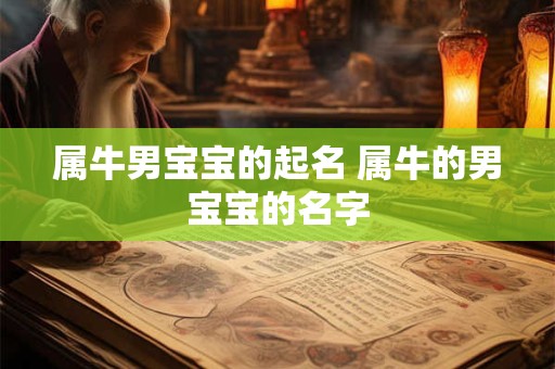 属牛男宝宝的起名 属牛的男宝宝的名字
