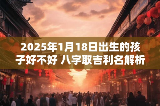详细阅读:2025年1月18日出生的孩子好不好 八字取吉利名解析 2025年1月18日出生的孩子好不好 八字取吉利名解析