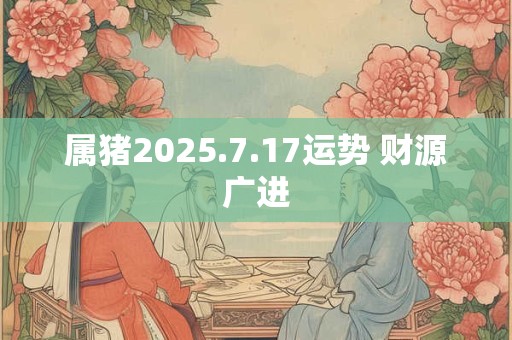 属猪2025.7.17运势 财源广进