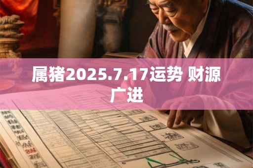属猪2025.7.17运势 财源广进 属猪2025.7.17运势 财源广进