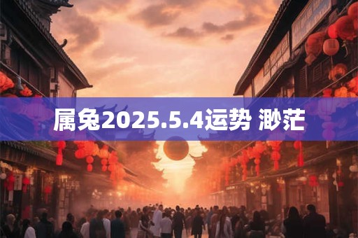 属兔2025.5.4运势 渺茫