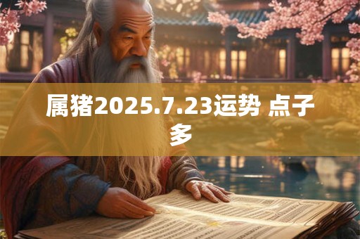 属猪2025.7.23运势 点子多