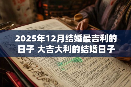 2025年12月结婚最吉利的日子 大吉大利的结婚日子