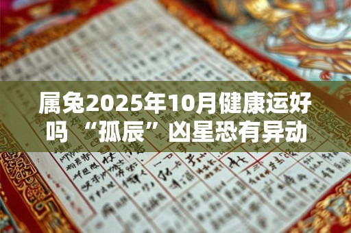属兔2025年10月健康运好吗 “孤辰”凶星恐有异动