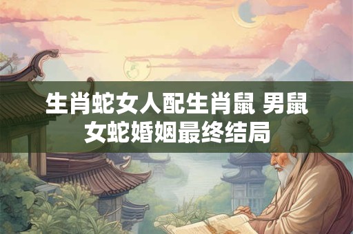生肖蛇女人配生肖鼠 男鼠女蛇婚姻最终结局
