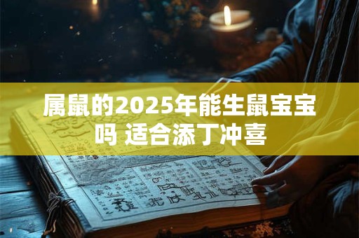 属鼠的2025年能生鼠宝宝吗 适合添丁冲喜