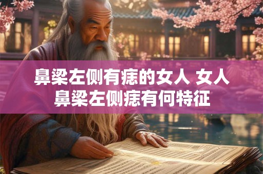 鼻梁左侧有痣的女人 女人鼻梁左侧痣有何特征
