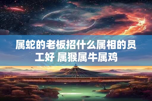 属蛇的老板招什么属相的员工好 属猴属牛属鸡