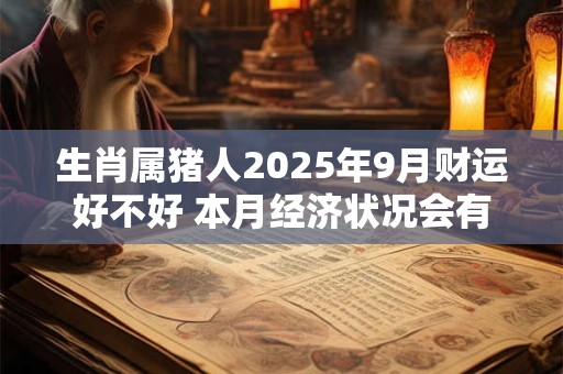 生肖属猪人2025年9月财运好不好 本月经济状况会有好转