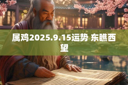 属鸡2025.9.15运势 东瞧西望