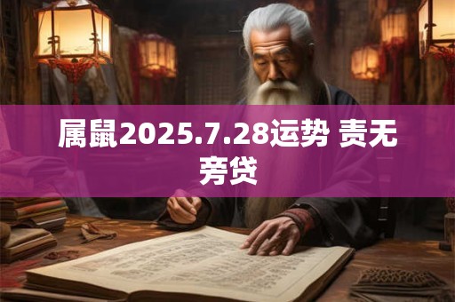 属鼠2025.7.28运势 责无旁贷
