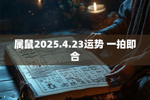 属鼠2025.4.23运势 一拍即合