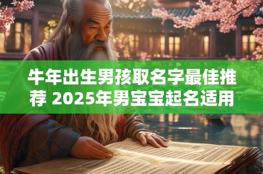 牛年出生男孩取名字最佳推荐 2025年男宝宝起名适用字