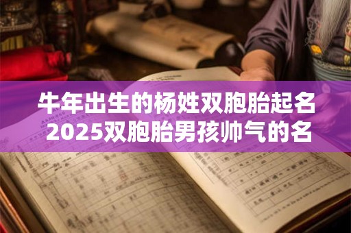 牛年出生的杨姓双胞胎起名 2025双胞胎男孩帅气的名字