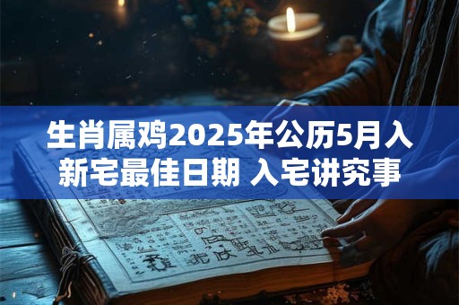 生肖属鸡2025年公历5月入新宅最佳日期 入宅讲究事宜