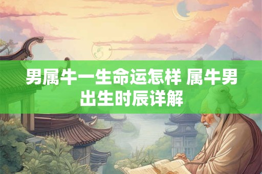 男属牛一生命运怎样 属牛男出生时辰详解