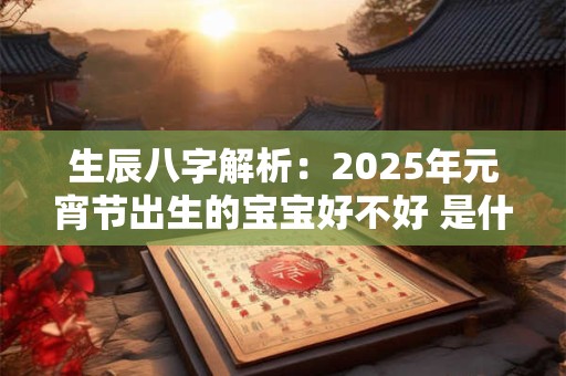 生辰八字解析：2025年元宵节出生的宝宝好不好 是什么命