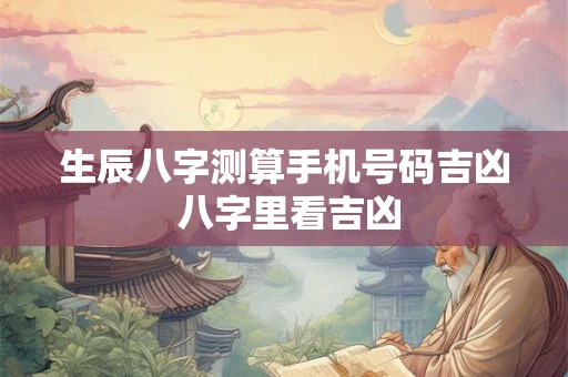 生辰八字测算手机号码吉凶 八字里看吉凶