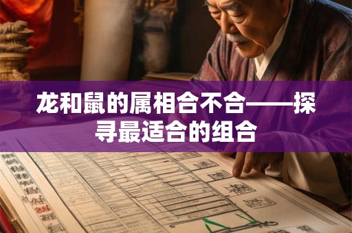 龙和鼠的属相合不合——探寻最适合的组合