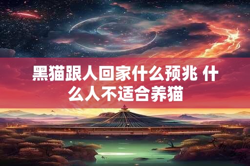 黑猫跟人回家什么预兆 什么人不适合养猫