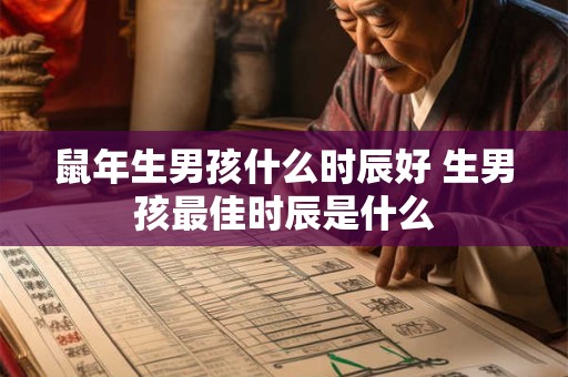 鼠年生男孩什么时辰好 生男孩最佳时辰是什么