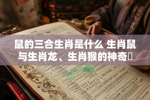 详细阅读:鼠的三合生肖是什么 生肖鼠与生肖龙、生肖猴的神奇連結 鼠的三合生肖是什么 生肖鼠与生肖龙、生肖猴的神奇連結